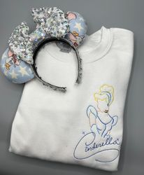 Cinderella Embroidered T-shirt  Disney Princess Embroidered Shirt  Disney World  Disneyland  Embroidered Tank Top  T-shi