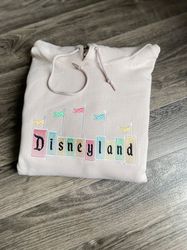 Disneyland Embroidered Sweatshirt  Disney Embroidered Crewneck