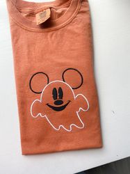 Ghost Mickey Embroidered Shirt  Disney Halloween Embroidered Shirt  MNSSHP Shirt