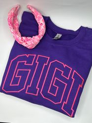 Gigi Embroidered Sweatshirt  Embroidered Crewneck Sweatshirt