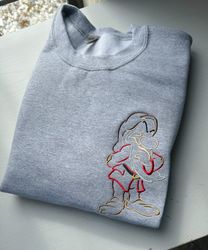 Grumpy Embroidered T-shirt  Disney Snow White Embroidered T-shirt  Disney World  Disneyland Embroidered   T-shirt