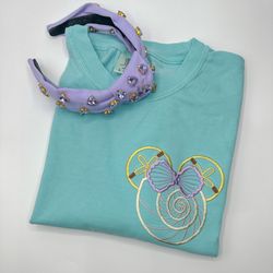 Minnie Sand Dollar Embroidered Shirt  Disney Beach Embroidered Shirt  Disney Shirt