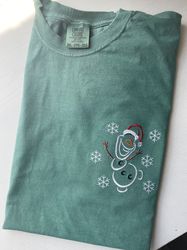 Olaf Santa Embroidered T-Shirt  Disney Embroidered T-Shirt