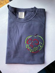 Poison Apple Embroidered Shirt  Disney Halloween Embroidered Shirt  Disney Villain Embroidered Shirt