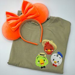Three Caballeros Embroidered Shirt  Disney Epcot Embroidered Shirt  Disney Emrboidered Sweatshirt
