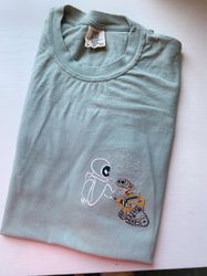 Wall-E and Eve Embroidered T-shirt  Disney Wall-E Embroidered Shirt