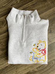 Winnie the Pooh Embroidered Sweatshirt  Disney World  Disneyland Embroidered Crewneck 1