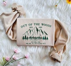 Mountain National Park Embroidered Sweatshirt, Embroidered Forest National Park Sweatshirt, In The Clear Yet Sweatshirt,