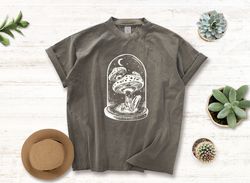 Oversized crewneck vintage glass cup mushroom frog unisex graphic tshirt,frog and toad shirt,frog lover gift 1