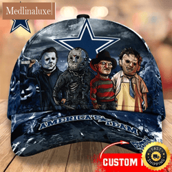 Dallas Cowboys Nfl Personalized Trending Cap Mixed Horror Movie Characters