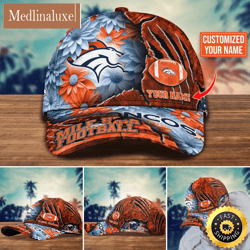 Denver Broncos Baseball Cap Flower New Trending Custom Cap For Fan