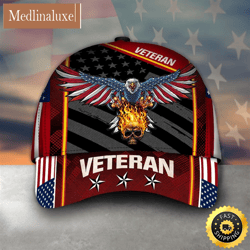 Eagle Skull American Flag Veteran Classic Cap