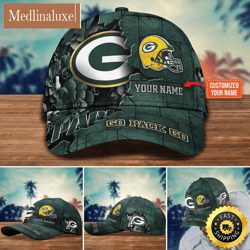 Green Bay Packers Baseball Cap Flower Custom Trending Cap
