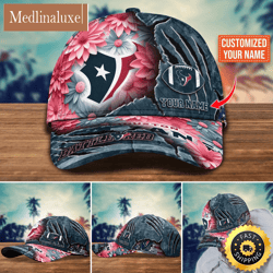 Houston Texans Baseball Cap Flower New Trending Custom Cap For Fan