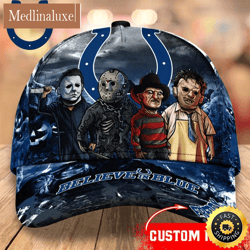 Indianapolis Colts Nfl Personalized Trending Cap Mixed Horror Movie Characters