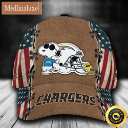 Los Angeles Chargers Snoopy All Over Print 3D BaseBall Cap