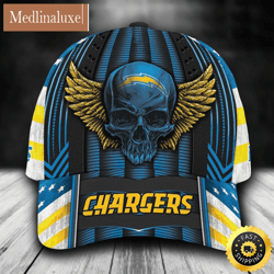 Los Angeles Chargers Skull & Wings All Over Print 3D Classic Cap