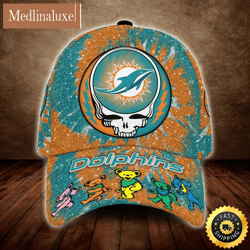 Miami Dolphins x Grateful Dead All Over Print 3D Classic Cap