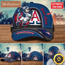 NCAA Arizona Wildcats Baseball Cap Mickey Mouse Custom Cap For Fans