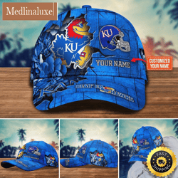 NCAA Kansas Jayhawks Baseball Cap Custom Hat For Fans