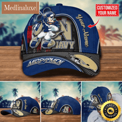 NCAA Navy Midshipmen Baseball Cap Mickey Mouse Custom Cap For Fans