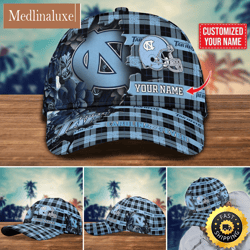 NCAA North Carolina Tar Heels Baseball Cap Flower Custom Name Cap