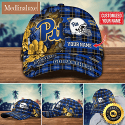 NCAA Pittsburgh Panthers Baseball Cap Flower Custom Name Cap