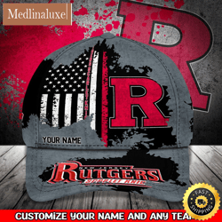NCAA Rutgers Scarlet Knights Baseball Cap Your Name Custom Baseball Cap