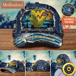 NCAA West Virginia Mountaineers Baseball Cap Halloween Custom Name Cap