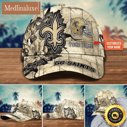 New Orleans Saints Baseball Cap Flower Custom Trending Cap
