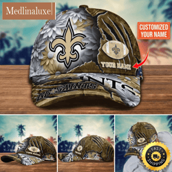New Orleans Saints Baseball Cap Flower New Trending Custom Cap For Fan