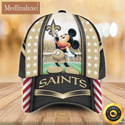 New Orleans Saints NFL Mickey Mouse 3D Cap