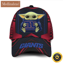 New York Giants Baby Yoda All Over Print 3D Baseball Cap 1