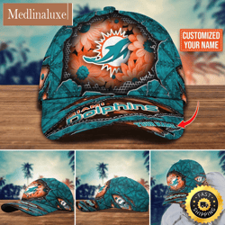 NFL Miami Dolphins Baseball Cap Custom Cap Trending For Fans