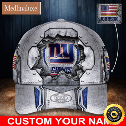 NFL New York Giants Baseball Cap Silver Metalic Pattern Cap