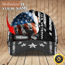 Personalized American Eagle Hat In A Distressed Design For Us Veteran Patriots All Over Print Baseball Cap