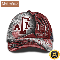 Personalized NCAA Texas A&ampM Aggies All Over Print Baseball Cap The Perfect Way To Rep Your Team