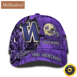 Personalized NCAA Washington Huskies All Over Print Baseball Cap Show Your Pride