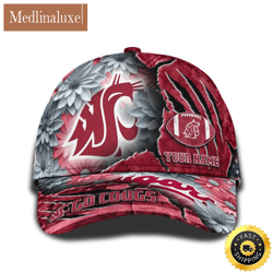 Personalized NCAA Washington State Cougars All Over Print Baseball Cap The Perfect Way To Rep Your Team