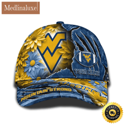 Personalized NCAA West Virginia Mountaineers All Over Print Baseball Cap The Perfect Way To Rep Your Team
