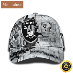 Personalized NFL Las Vegas Raiders All Over Print Baseball Cap Show Your Pride