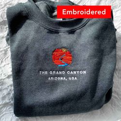 Grand Canyon national park Sweatshirt, Arizona retro embroidered crewneck