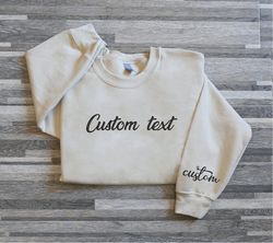 Personalized Embroidered Hoodies , Custom Text Letters Hoodies, CUSTOM TEXT  Customized Embroidery Gift for her 1