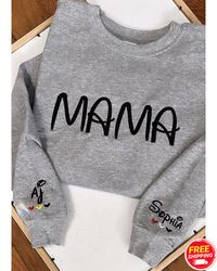 EMBROIDERED Disney Mama Sweatshirt, Disney Mothers Day Sweatshirt, Mom Disneyland Trip Shirt, Mickey Mom, Best Mom Ever,
