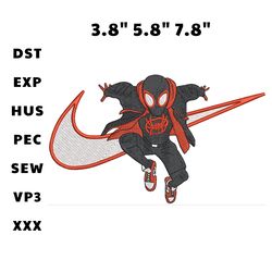 Nike x Spiderman Embroidery Design File, Anime Inspired Embroidery Design File, Machine Embroidery Design