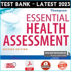 Test Bank for Essential Health Assessment 2nd Edition Thompson - PDF