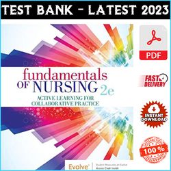 Test Bank for Fundamentals of Nursing: Active Learning for Collaborative Practice 2nd Edition Yoost - PDF