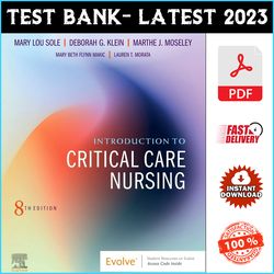 Test Bank for Introduction to Critical Care Nursing 8th Edition Mary Lou Sole - PDF