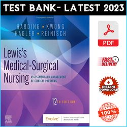 Test Bank for Lewiss Medical Surgical Nursing 12th Edition By Harding - PDF
