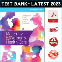 Test Bank for Maternity & Womens Health Care 12th Edition Lowdermilk - PDF